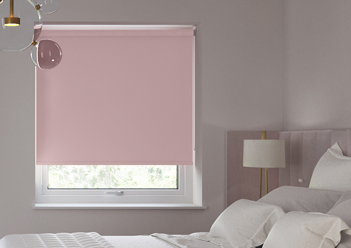 Trinity (Blackout), Soft Pink - Motorised Roller Blind - Image 3